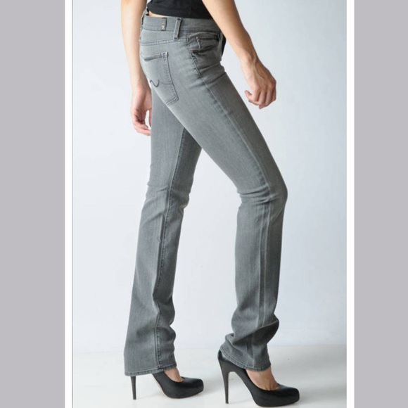 7 FOR ALL MANKIND Y2K low rise STRAIGHT Leg jeans - washed grey - Picture 3 of 8